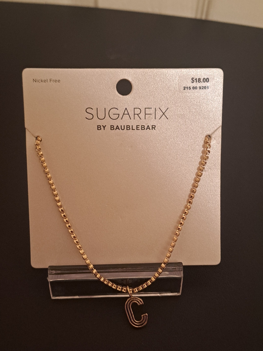 SugarFix by Baublebar Gold Initial 'C' Pendant Necklace
